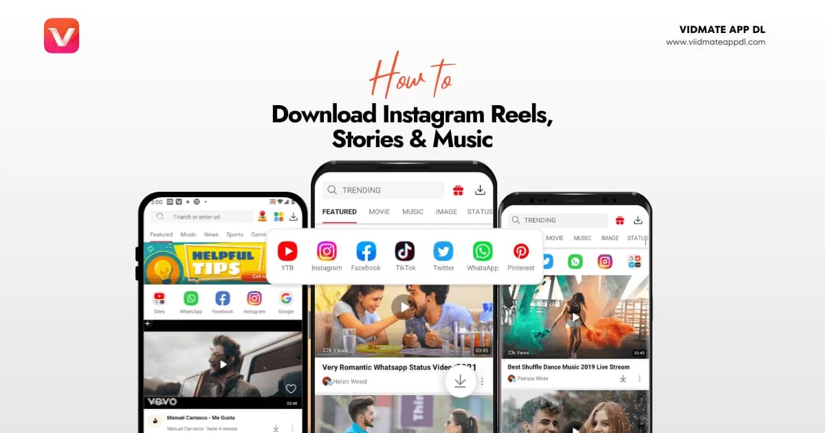 Download Instagram Reels, Stories & Music with Vidmate